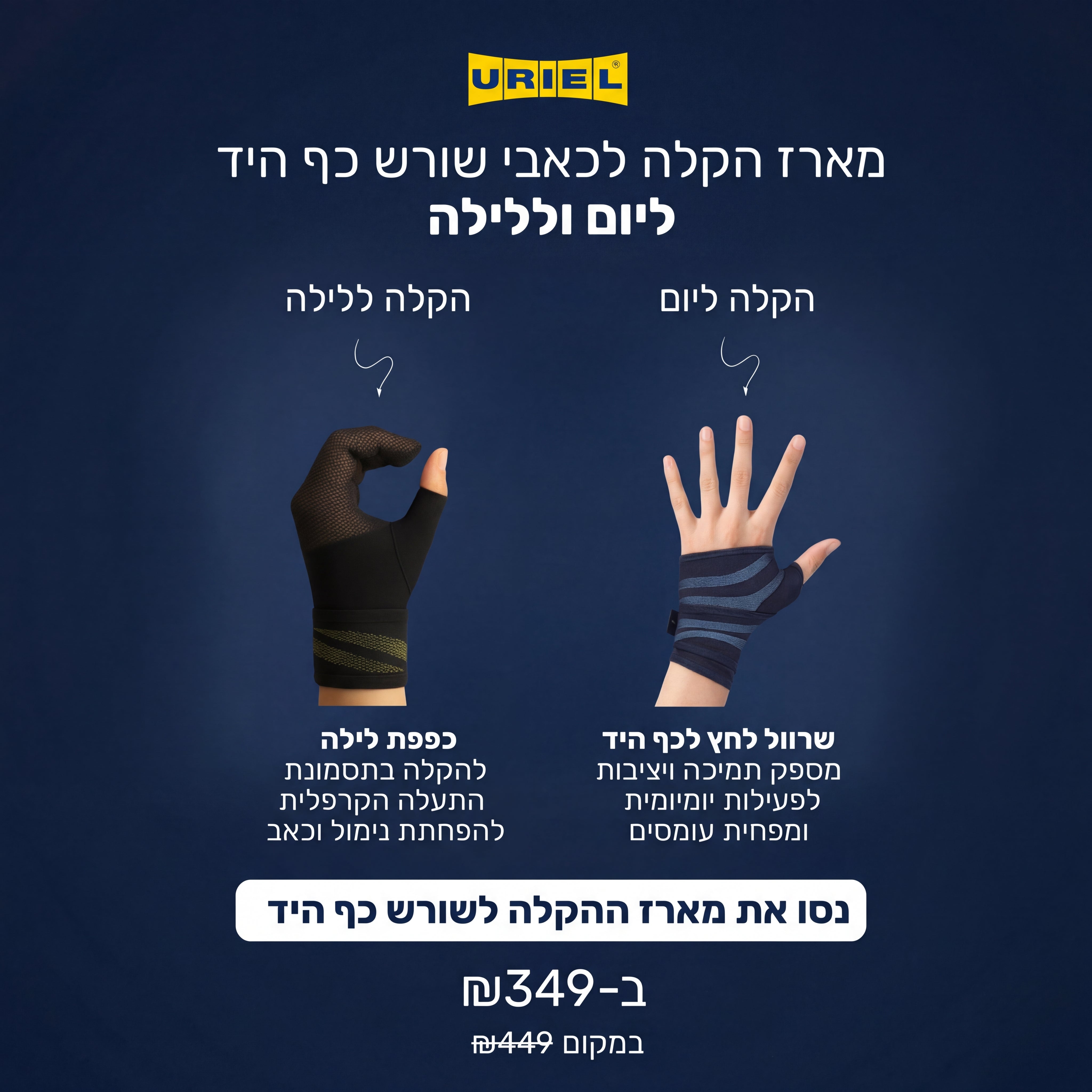 מארז הקלה לשורש כף היד - מבצעי פסח!