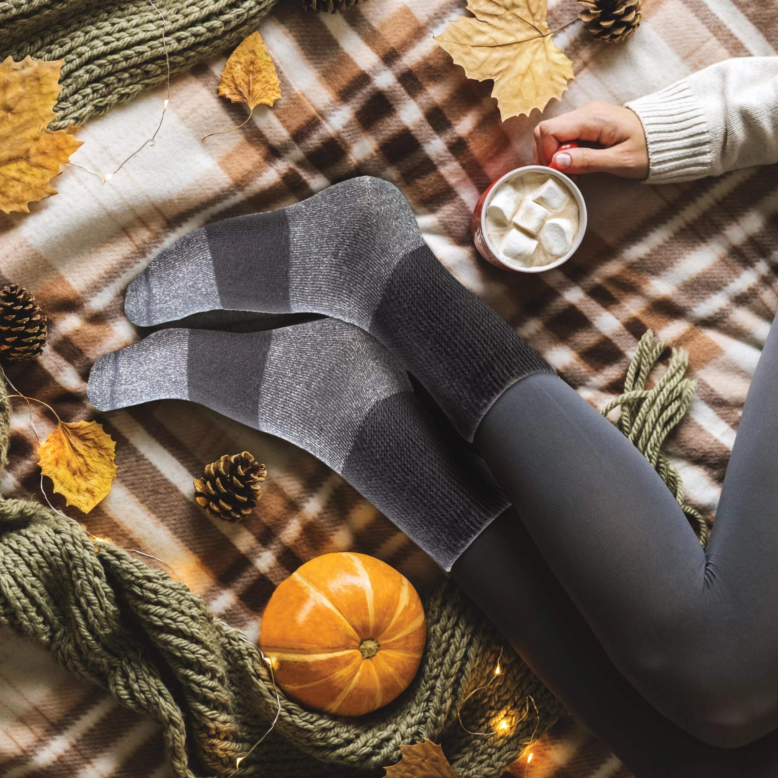 Knitted cotton health socks for winter | 390